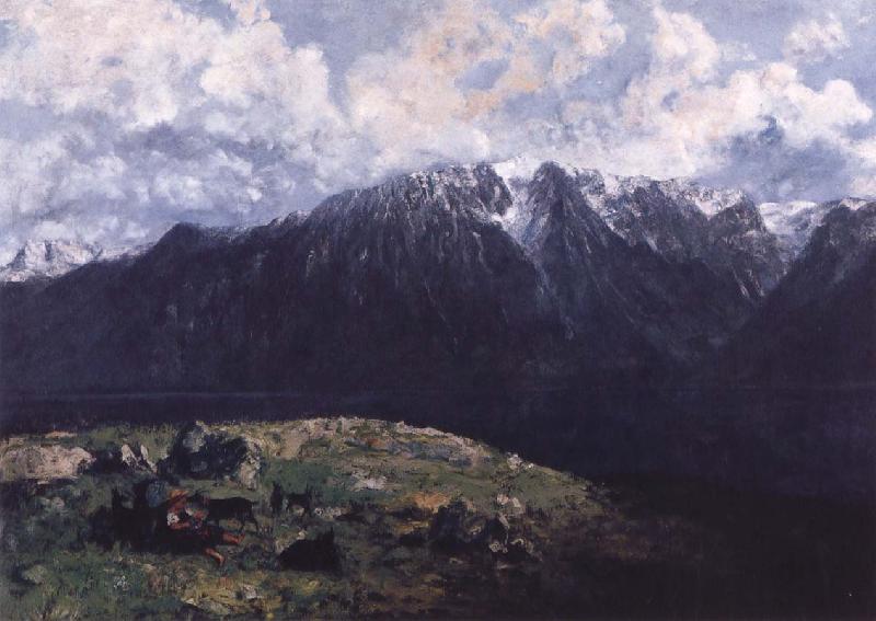 Gustave Courbet Panoramic View of the Alps oil painting picture